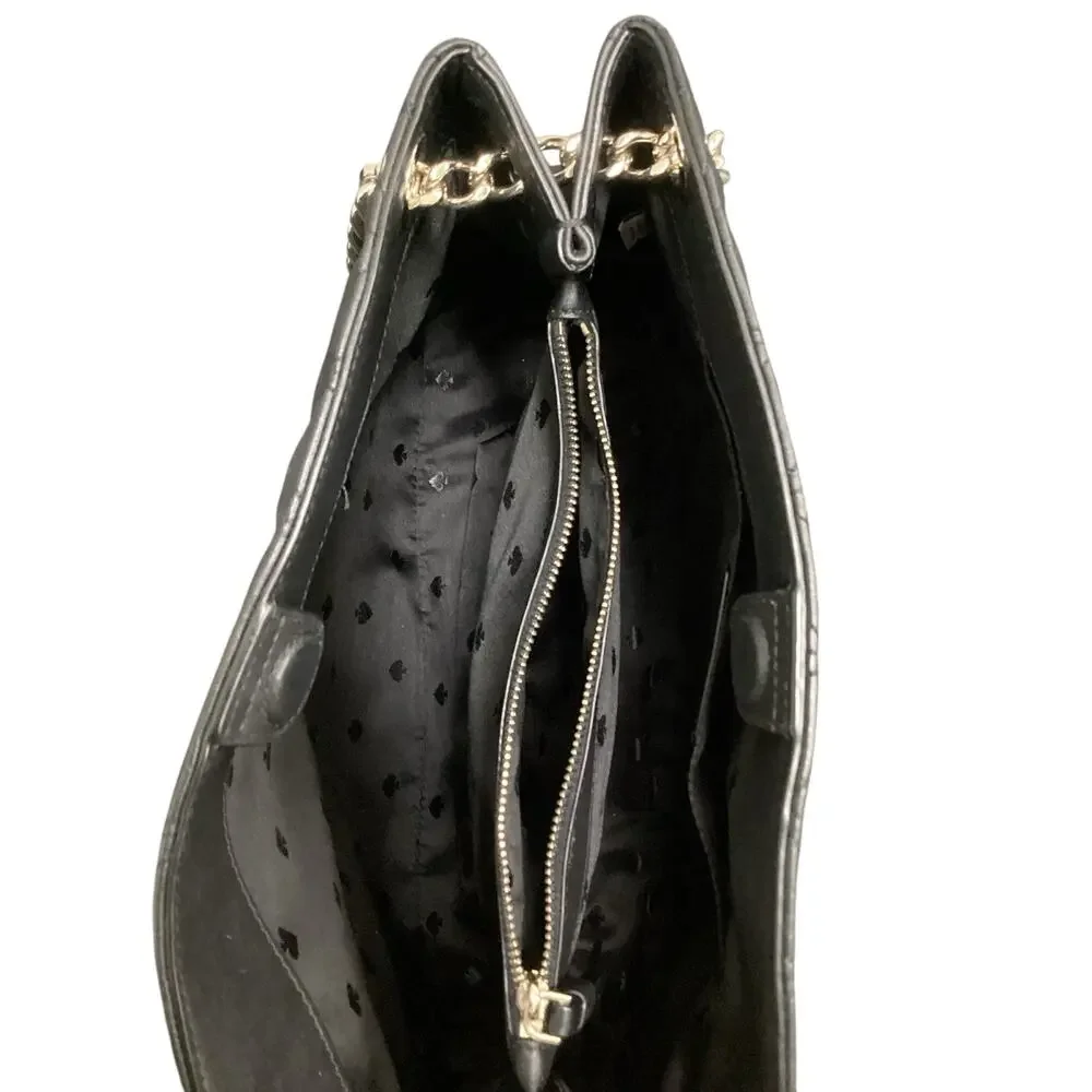 NWOT Kate Spade Purse “Meena Briar Lane”Quilted Leather Chain Handles Black